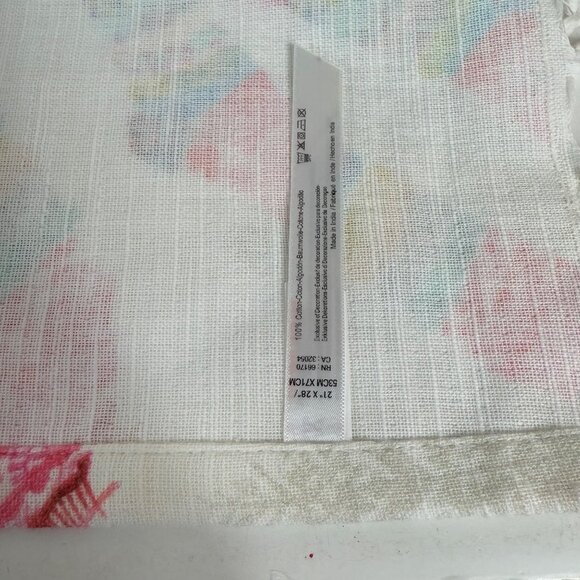 Anthropologie Kitchen Dish Towel Crewel Embroidered Fringe Decorative 3D Winter - Picture 4 of 15